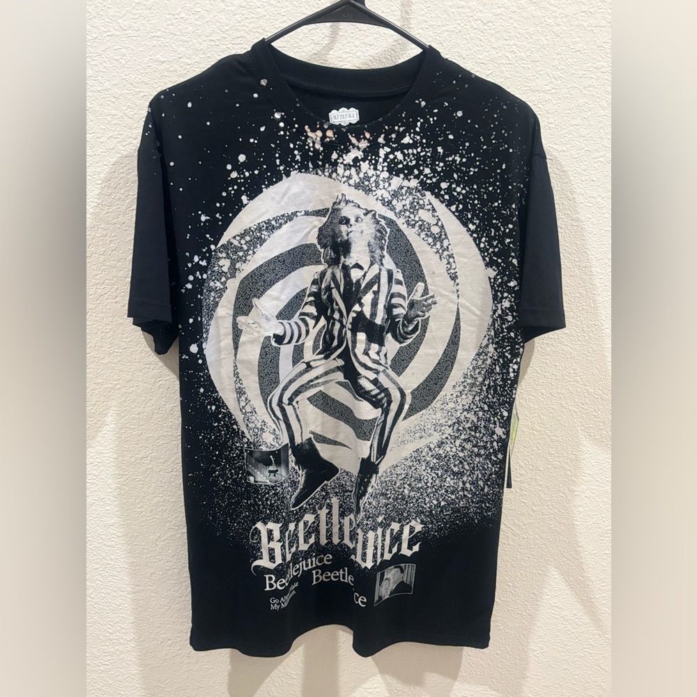Beetlejuice Black and White Graphic Tee